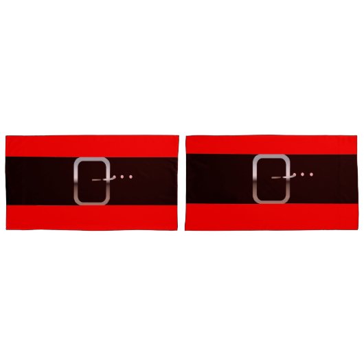 Santa Belly Pair Pillowcases, König Kissenbezug (Vorderseite-Set)