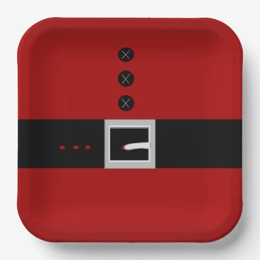 Santa Belly Paper Plate Pappteller (Vorderseite)