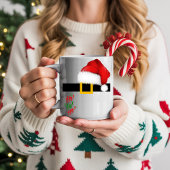 Santa Belt Mug – Ho Ho Ho and Merry Christmas Kaffeetasse