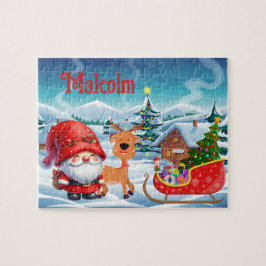 Santa benutzerdefiniertes Kindername-Puzzle Puzzle