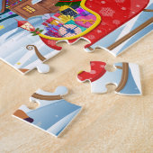 Santa benutzerdefiniertes Kindername-Puzzle Puzzle (Seite)