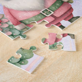 Santa benutzerdefiniertes Kindername-Puzzle Puzzle (Seite)