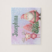 Santa benutzerdefiniertes Kindername-Puzzle Puzzle (Vertikal)