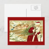 Santa beobachten feiertagspostkarte (Vorne/Hinten)