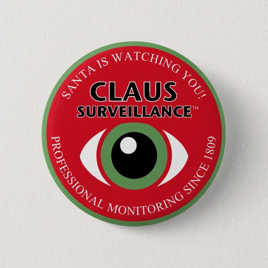 Santa beobachtet button (Vorderseite)