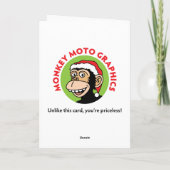 Santa beobachtet feiertagskarte (Rückseite)