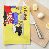 Santa Best Christmas Ever Funny Cartoon Geschirrtuch (Viertel Falte)