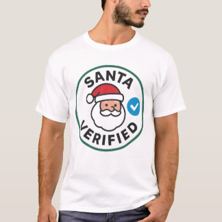 Santa Bestätigt Moderner Weihnachts-Social-Media-H T-Shirt