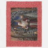 Santa Besuche Fleecedecke (Vorderseite)