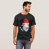 Santa betet für uns mit Hut und Bart T-Shirt (Vorne ganz)
