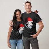 Santa betet für uns mit Hut und Bart T-Shirt (Unisex)