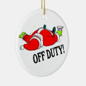 Santa Betrunken Keramik Ornament (Rechts)