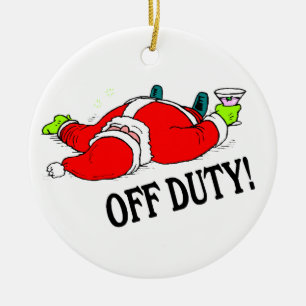 Santa Betrunken Keramik Ornament