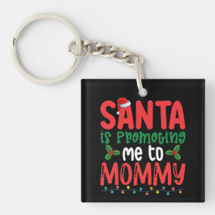 Santa bewirbt mich zur Mummy Family Weihnachten Schlüsselanhänger