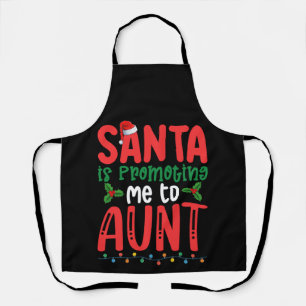 Santa bewirbt mich zur Tante Familienweihnachten Schürze