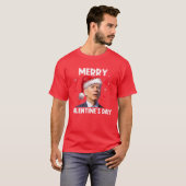Santa Biden Merry Valentine's Day Snow Weihnachten T-Shirt (Vorne ganz)