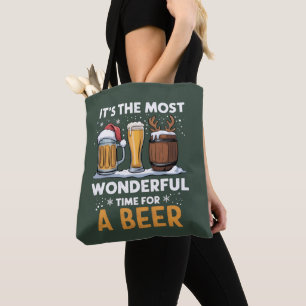 Santa-Bier-Weihnachtsfeier-Trinken-Familie-Geschen Tasche