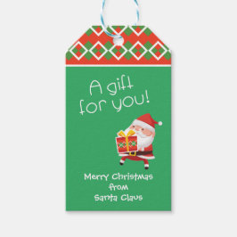 Santa bietet ein Geschenk für Sie Geschenkanhänger