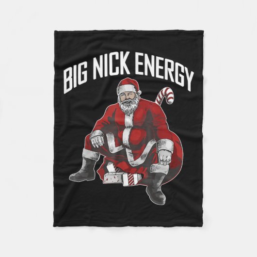 Santa Big Nick Energy Funny Meme Christmas Hilario Fleecedecke (Vorderseite)