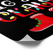 Santa Big Sis Claus Elf Matching Family Group Chri Poster (Ecke)