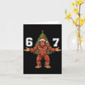 Santa Bigfoot 67 Christmas Tree Xmas Lights Funny  Karte (Gelbe Blume)
