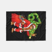 Santa Bigfoot 67 Meme Funny Six Seven Christmas Ho Fleecedecke (Vorderseite (Horizontal))