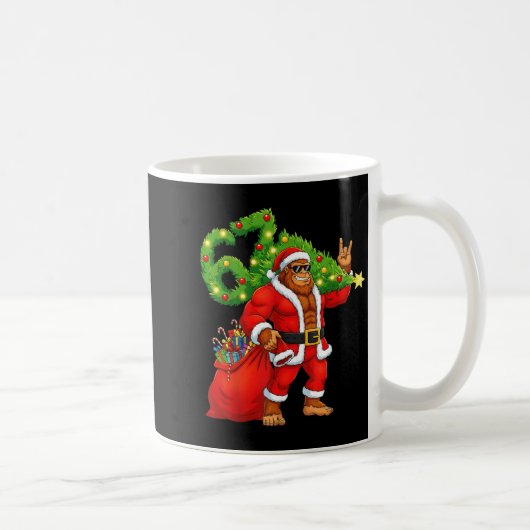 Santa Bigfoot 67 Meme Funny Six Seven Christmas Ho Kaffeetasse (Rechts)