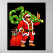 Santa Bigfoot 67 Meme Funny Six Seven Christmas Ho Poster (Vorne)
