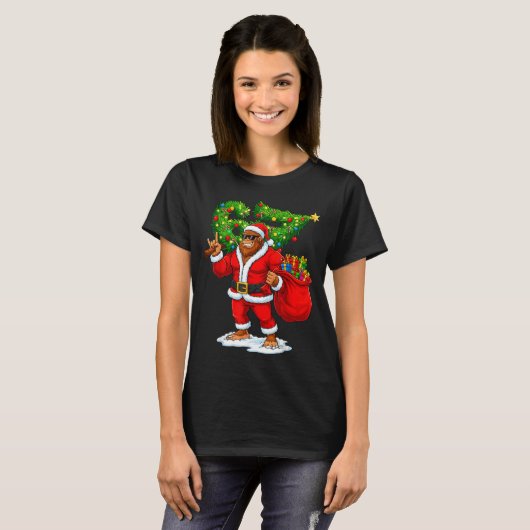 Santa Bigfoot 67 Meme Funny Six Seven Christmas Ho T-Shirt (Vorne ganz)