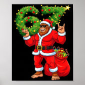 Santa Bigfoot 67 Meme Six Seven 6 7 Funny Bigfoot Poster (Vorne)