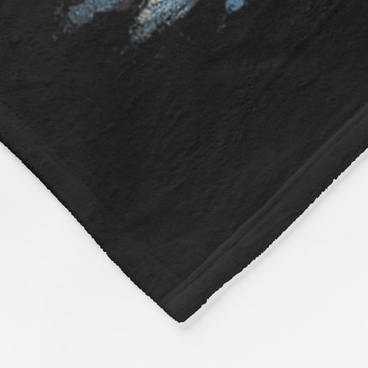 Santa Bigfoot Christmas Lights Funny Sasquatch Fleecedecke (Ecke)