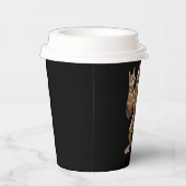 Santa Bigfoot Christmas Lights Rock Funny Pappbecher (Rechts)