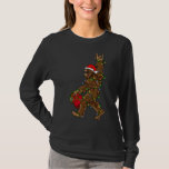 Santa Bigfoot Christmas Lights Rock Funny Sasquatc T-Shirt<br><div class="desc">Santa Bigfoot Christmas Lights Rock Funny Sasquatch Glaube</div>