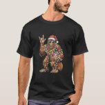 Santa Bigfoot Christmas Lights Rock Funny T-Shirt<br><div class="desc">Santa Bigfoot Christmas Lights Rock Funny Sasquatch Glaube</div>