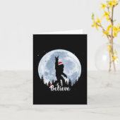 Santa Bigfoot Christmas Rock Roll Sasquatch Glauv Karte (Gelbe Blume)