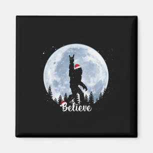 Santa Bigfoot Christmas Rock Roll Sasquatch Glauv Magnet