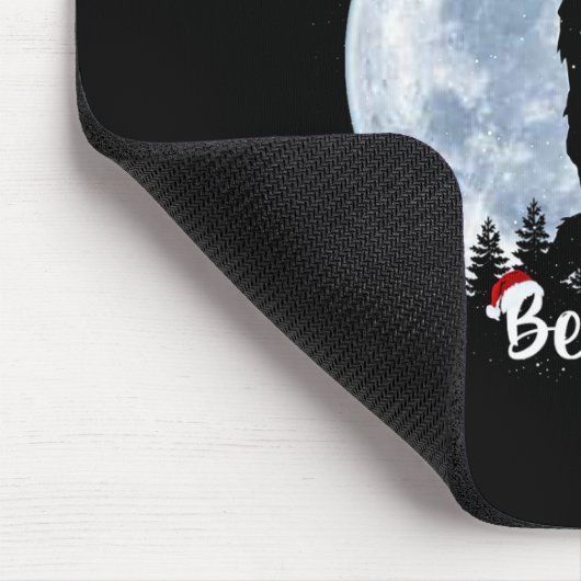 Santa Bigfoot Christmas Rock Roll Sasquatch Glauv Mousepad (Ecke)