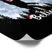 Santa Bigfoot Christmas Rock Roll Sasquatch Glauv Poster (Ecke)