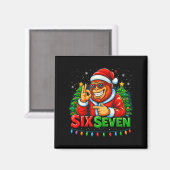 Santa Bigfoot Christmas Sasquatch 67 Funny Meme Si Magnet (Vorderseite/Rückseite)