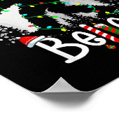 Santa Bigfoot Christmas Sasquatch Believe Xmas Men Poster (Ecke)