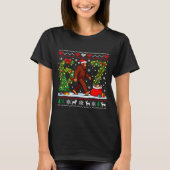 Santa Bigfoot Christmas Tree Funny Sasquatch 67 T-Shirt (Vorderseite)
