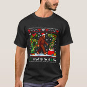 Santa Bigfoot Christmas Tree Funny Sasquatch 67  T-Shirt (Vorderseite)