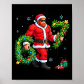 Santa Bigfoot Christmas Tree Sasquatch 67 Six Seve Poster (Vorne)