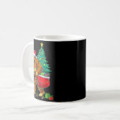 Santa Bigfoot Christmas Tree Xmas Lights Funny Sas Kaffeetasse (Vorderseite Links)