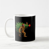 Santa Bigfoot Christmas Tree Xmas Lights Funny Sas Kaffeetasse (Links)