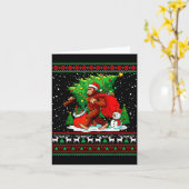 Santa Bigfoot Christmas Tree Xmas Lights Funny Sas Karte (Gelbe Blume)