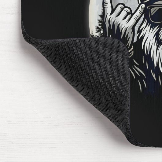 Santa Bigfoot Christmas Tree Xmas Lights Funny Sas Mousepad (Ecke)