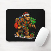 Santa Bigfoot Christmas Tree Xmas Lights Funny Sas Mousepad (Mit Mouse)