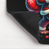 Santa Bigfoot Christmas Tree Xmas Lights Funny Sas Mousepad (Ecke)