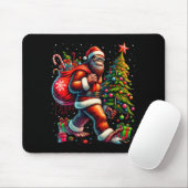 Santa Bigfoot Christmas Tree Xmas Lights Funny Sas Mousepad (Mit Mouse)